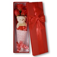 Exclusive Soap Flowers Bouquet Gift Box - Red