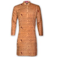 Puja  Special Printed Cotton Punjabi 