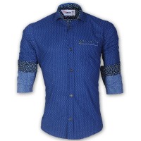 DEVIL Pure Cotton White Printed Casual ‍Shirt DE134