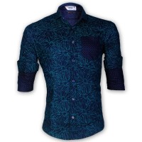 DEVIL Pure Cotton String Printed Casual ‍Shirt DE133