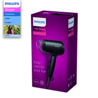 Philips Black 1200W EssentialCare Hair Dryer With 3 Flexible Speed Setting, BHC010
