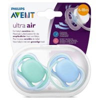 Philips AVENT Ultra Air Baby Soother Orthodontic Pacifiers 6-18 Months - Pack of 2