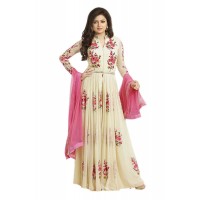 Exclusive Designer Anarkali Suits Cream 2016