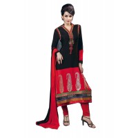 Exclusive Designer Salwar Suits Black & Red 2016