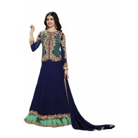 Exclusive Designer Anarkali Suits Navy Blue 2016