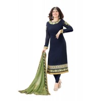 Exclusive Fiona Ayesha Takia Heavy Georgette Suit Black 2016