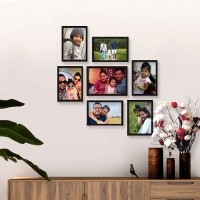 CraftLand 7 Piece Black Photo Frame Set For Wall Decoration CLF702