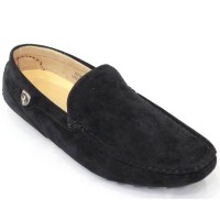 Men's Velvet Casual Loafer FFS234- Black