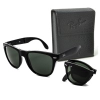 Ray-Ban RB4105 855 Black Matte Folding Wayfarer