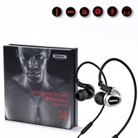 Original REMAX RM-S8 Neckband Waterproof Bluetooth Headset - Black/White