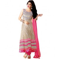 Exclusive Jacqueline Fernandez Anarkali Silver Suit 2016