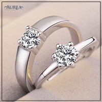 Valentine Special Clear Cubic Zirconia Promise Couple Rings SCR377