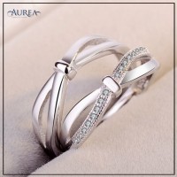 Valentine Special Clear Cubic Zirconia Promise Couple Rings SCR379