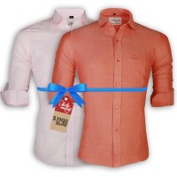 LAVELUX Premium Slim Solid Cotton Casual Shirts : Combo 32