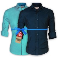 LAVELUX Premium Slim Solid Cotton Formal Shirts : Combo 41