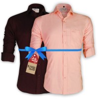 LAVELUX Premium Slim Solid Cotton Formal Shirts : Combo 42