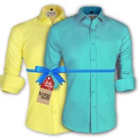 LAVELUX Premium Slim Solid Cotton Formal Shirts : Combo 48