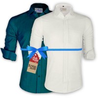 LAVELUX Premium Slim Solid Cotton Formal Shirts : Combo 50