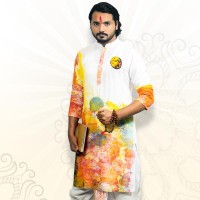 SIMPLE OUTFITS Puja Collection Cotton Print Panjabi SP775