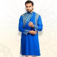 SIMPLE OUTFITS Puja Collection Cotton Print Panjabi SP779