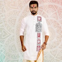 SIMPLE OUTFITS Puja Collection Cotton Print Panjabi SP959