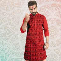 SIMPLE OUTFITS Puja Collection Cotton Print Panjabi SP962