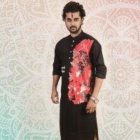 SIMPLE OUTFITS Puja Collection Cotton Print Panjabi SP966