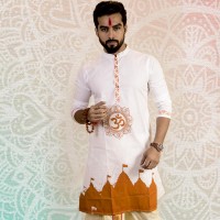 SIMPLE OUTFITS Puja Collection Cotton Print Panjabi SP968