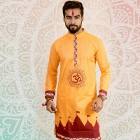 SIMPLE OUTFITS Puja Collection Cotton Print Panjabi SP969