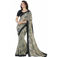 Vinay Star Walk Chiffon Georgette Saree With HTE Blouse  - SW42