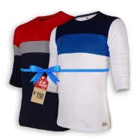 Signature Full Sleeve Solid Men's  T-Shirt  : Combo 101