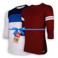 Signature Full Sleeve Solid Men's  T-Shirt  : Combo 103