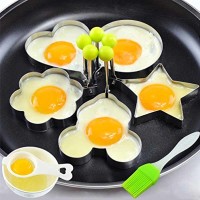 4x Stainless Steel Fried Egg Shaper