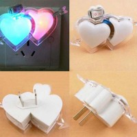 Double Love Heart LED Night Light