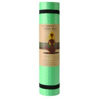 8mm Eco Friendly Anti-Slip Exercise Yoga Mat with Carrying Strap Blue Green Purple