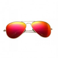 Ray-Ban RB3025 Red Metal Aviator Matte Gold Frame Replica Sunglasses