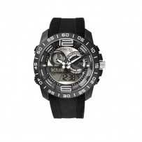 Q&Q DE11J501Y Analog Digital Black Dial Men's Watches 