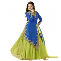 Drashti Dhami Silk Long Anarkali Suit WF069