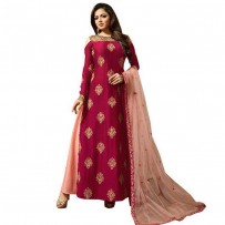 Magenta Chanderi Drashti Dhami Suit WF082