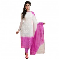 Exclusive Eid Special Designer Pink and White Long Salwar Suit WF015