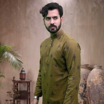 SIMPLE OUTFITS Minimal Hand Embroidery Cotton Panjabi  HES2347