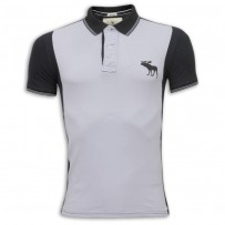 Abercrombie & Fitch Polo Shirt MH32P Dove & Black 