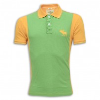 Abercrombie & Fitch Polo Shirt MH30P Sea Green & Orange