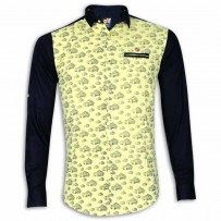Exclusive Printed Cotton Casual Shirt Collection EX15E Yellow