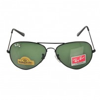 Ray-Ban Aviator RB 3026 Diamond Hard Black- Bottle Green Sunglass  	