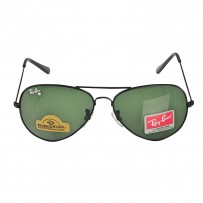 Ray-Ban Aviator RB 3026 Diamond Hard Black- Bottle Green Sunglass  	