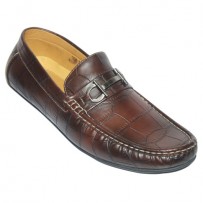 Crocodile Leather Print Loafer AS202