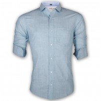LAVELUX Premium Slim Solid Cotton Formal Shirt LMS155