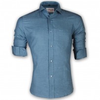 LAVELUX Premium Slim Solid Cotton Formal Shirt LMS157