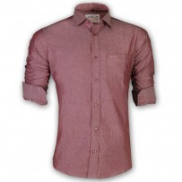 LAVELUX Premium Slim Solid Cotton Formal Shirt LMS158